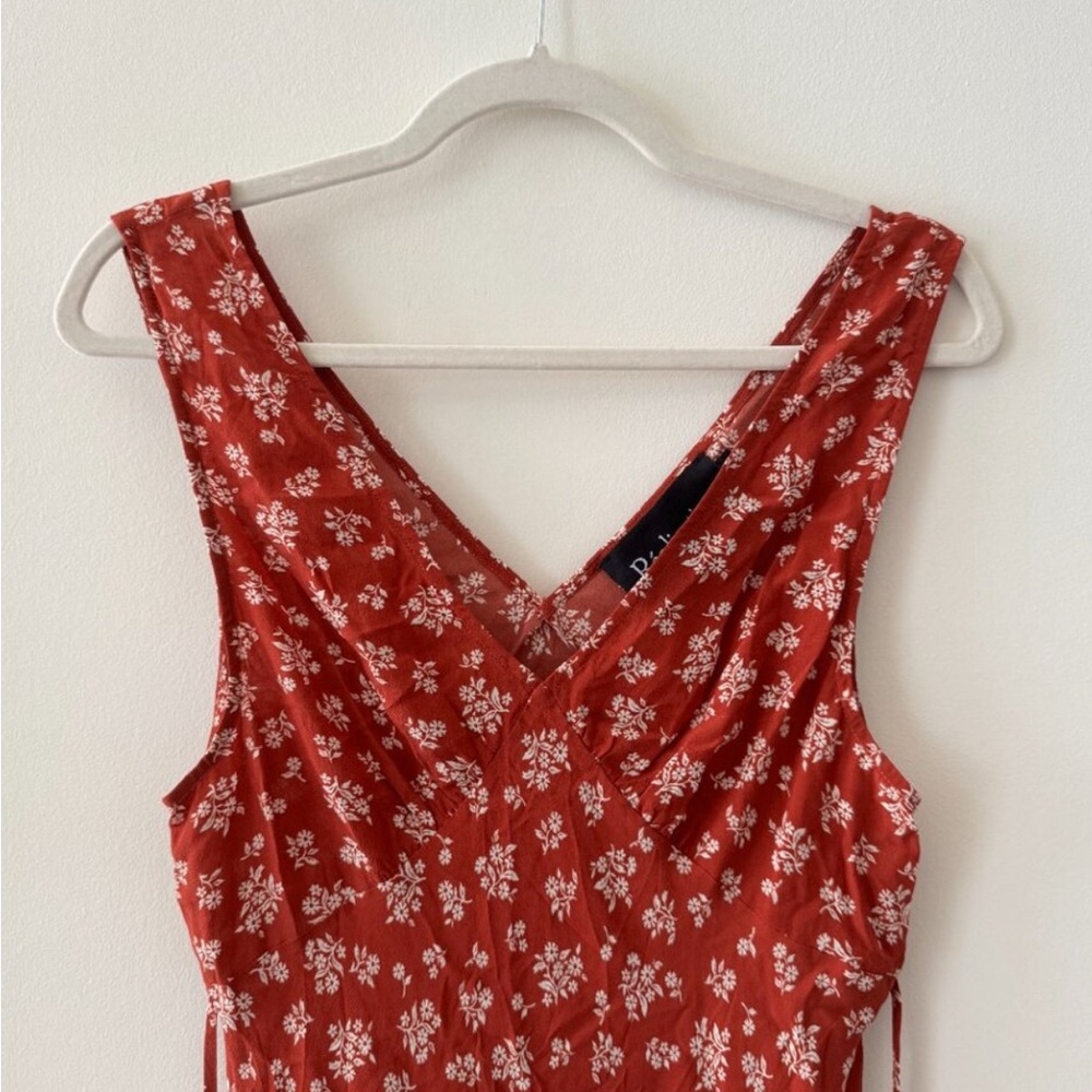 Realisation Par Red and White Floral Mini Dress